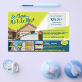 圧力洗浄ハーフページフライヤーテンプレート チラシ (シングル)