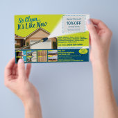 圧力洗浄ハーフページフライヤーテンプレート チラシ (ハンドル)