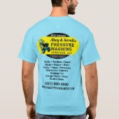 圧力洗浄パワークリーニングビジネス Tシャツ (裏面)