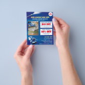 圧力洗浄フライヤーテンプレート チラシ (手)