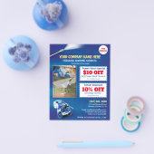 圧力洗浄フライヤーテンプレート チラシ (シングル)