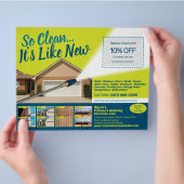 圧力洗浄フライヤーテンプレート チラシ (手)