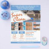 圧力洗浄フライヤーEDDMテンプレート チラシ (シングル)