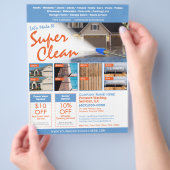 圧力洗浄フライヤーEDDMテンプレート チラシ (手)