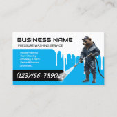 圧力洗浄ベアー動力洗浄洗浄サービス 名刺 (正面)