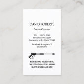 圧力洗浄ミニマリストブルーストライプズ洗浄 名刺 (裏面)