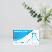 圧力洗浄モダンブルーパワークリーニング 名刺 (スタンド正面)