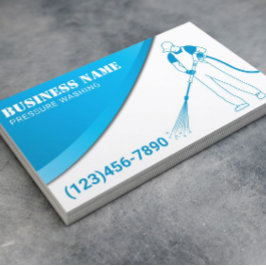 圧力洗浄モダンブルーパワークリーニング 名刺