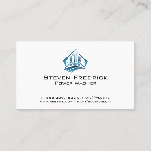 圧力洗浄ロゴ | Soap Suds 名刺 (裏面)