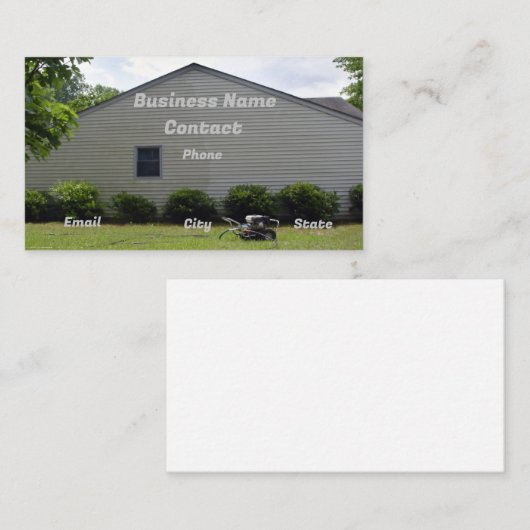 圧力洗浄事業 名刺 (正面/裏面)