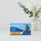 圧力洗浄力ウォッシャーベアーブルークリーニング 名刺 (スタンド正面)