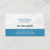 圧力洗浄力大理石テクスチャを洗浄 名刺 (裏面)