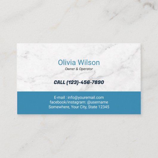 圧力洗浄力大理石テクスチャを洗浄 名刺 (裏面)