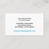 圧力洗浄力洗剤クリーナー愛国心 名刺 (裏面)