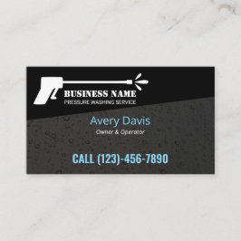 圧力洗浄力洗浄ブラックモダン 名刺