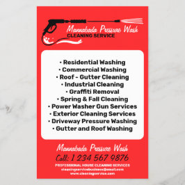 圧力洗浄力洗浄プロフェッショナル赤 チラシ