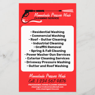 圧力洗浄力洗浄プロフェッショナル赤 チラシ