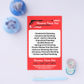 圧力洗浄力洗浄プロフェッショナル赤 チラシ (シングル)