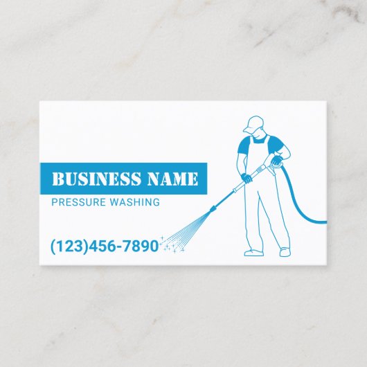 圧力洗浄力洗浄ミニマリスト洗浄 名刺 (正面)