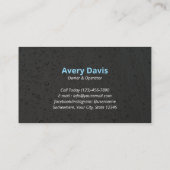 圧力洗浄力洗浄水滴ブラックブルー 名刺 (裏面)