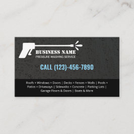 圧力洗浄力洗浄水滴ブラックブルー 名刺