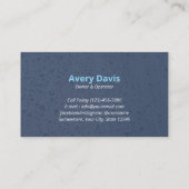 圧力洗浄力洗浄水滴ブラック&ブルー 名刺 (裏面)