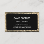 圧力洗浄力洗浄金製金ゴールド枠 名刺 (裏面)