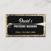 圧力洗浄力洗浄金製金ゴールド枠 名刺 (正面)