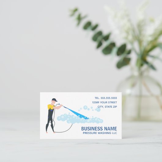 圧力洗浄力洗浄 名刺 (スタンド正面)