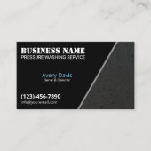 圧力洗浄力黒水滴 名刺 (正面)