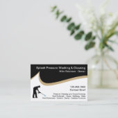 圧力洗浄及び洗浄サービス 名刺 (スタンド正面)