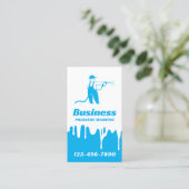 圧力洗浄可愛いパワーウォッシャーハウスクリーニング 名刺 (スタンド正面)