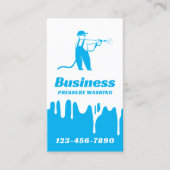 圧力洗浄可愛いパワーウォッシャーハウスクリーニング 名刺 (正面)