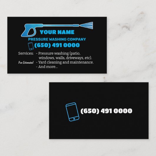 圧力洗浄名刺 名刺 (正面/裏面)