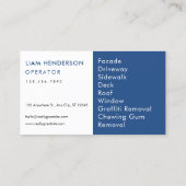 圧力洗浄名刺 名刺 (裏面)