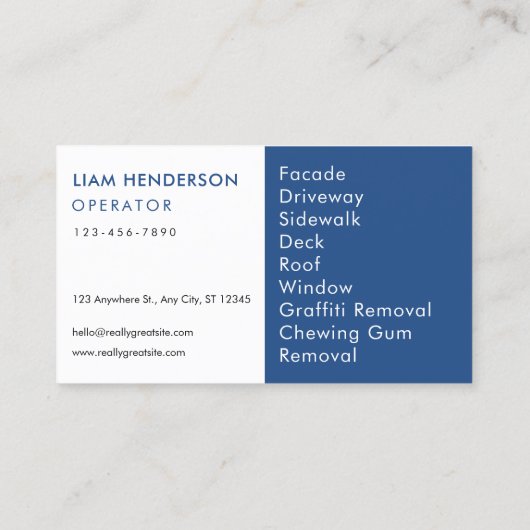 圧力洗浄名刺 名刺 (裏面)