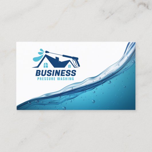 圧力洗浄室洗浄力洗浄洗浄 名刺 (正面)