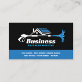 圧力洗浄式パワーウォッシャーブラックブルークリーニング 名刺 (正面)