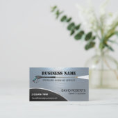 圧力洗浄式パワーウォッシャーブルー金属洗浄 名刺 (スタンド正面)