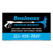 圧力洗浄式パワーウォッシャー洗浄すごい装置 マグネット名刺 (正面)