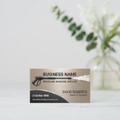 圧力洗浄式パワーウォッシャー金ゴールド金属洗浄 名刺 (スタンド正面)