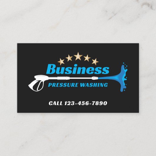 圧力洗浄式パワーウォッシャー5スタークリーニング 名刺 (正面)