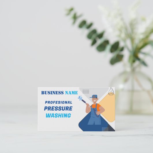 圧力洗浄式パワーハウス洗浄 名刺 (スタンド正面)