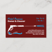 圧力洗浄式ブルゴーニュ式動力洗浄洗浄 名刺 (裏面)