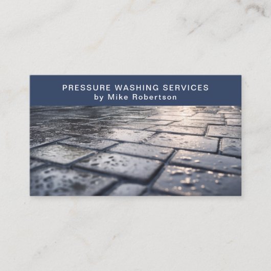圧力洗浄式洗力式洗ハウス洗浄モダン 名刺 (正面)