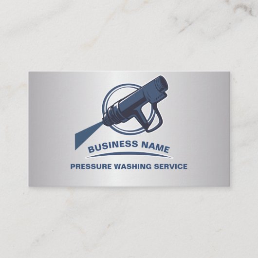 圧力洗浄式洗力式洗ハウス洗浄銀 名刺 (正面)