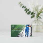 圧力洗浄式洗力式洗ハウス洗浄 名刺 (スタンド正面)