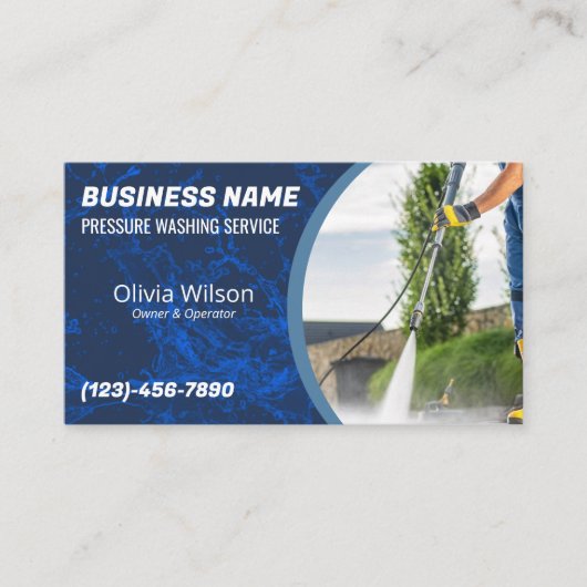 圧力洗浄式洗力式洗ハウス洗浄 名刺 (正面)