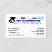 圧力洗浄式洗力式洗ハウス洗浄 名刺 (正面)