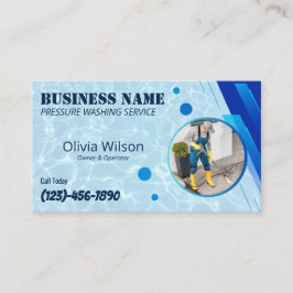圧力洗浄式洗力式洗ハウス清掃モダン 名刺